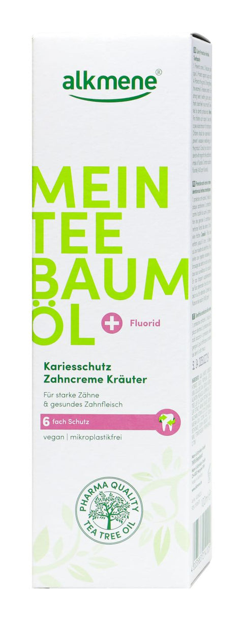   Alkmene Teebaumöl Kräuter Zahncreme Kariesschutz bester-kauf.ch