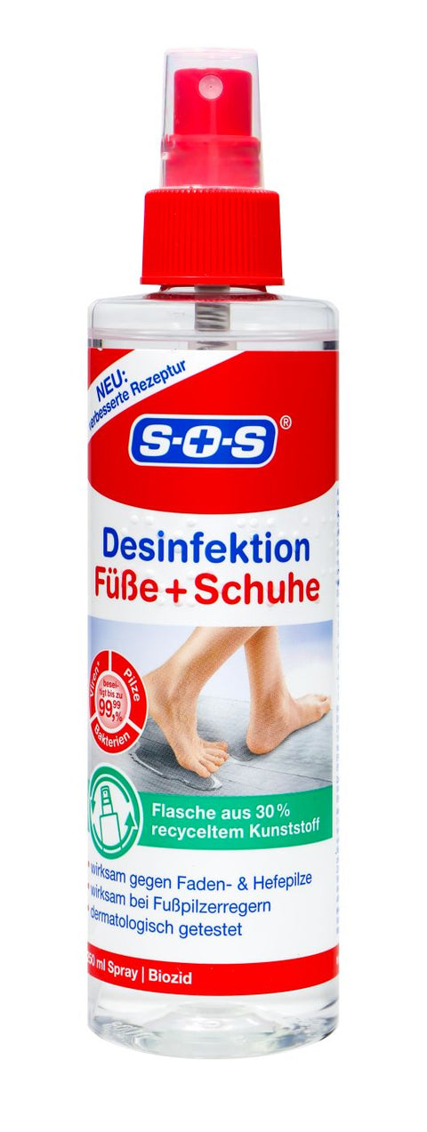   SOS Fuß-Desinfektionsspray gegen Pilzerreger Füße & Schuhe bester-kauf.ch