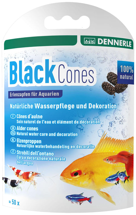   AquaRico Black Cones Erlenzapfen 40g für 1200 Liter 50  Stück bester-kauf.ch