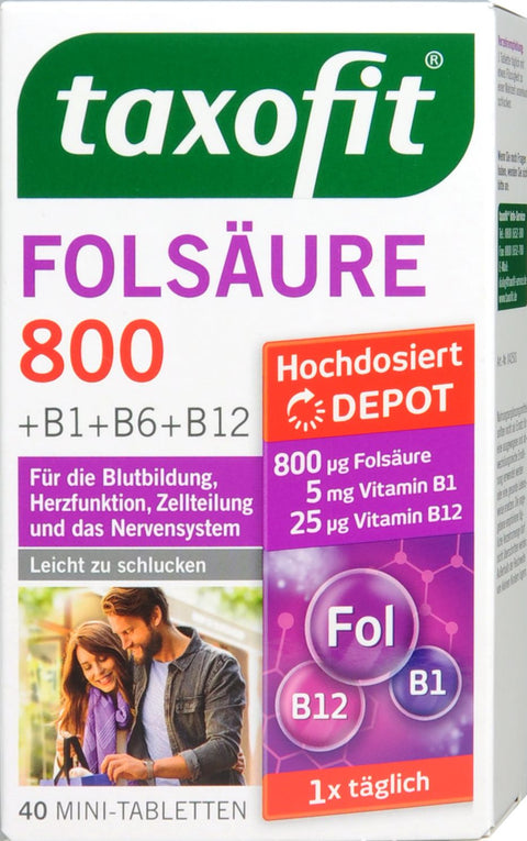   Taxofit Folsäure und Vitamin B1, B6, B12 bester-kauf.ch