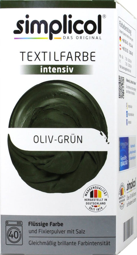   Simplicol Intensiv Textilfarbe Oliv-Grün bester-kauf.ch
