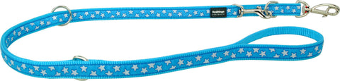   Führleine Design White Stars on Turquoise, XS, 12mm 200cm bester-kauf.ch