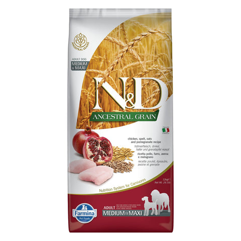   Dog Ancestral Adult Med/Max Huhn, Dinkel, Hafer & Granatapfel, 12kg bester-kauf.ch