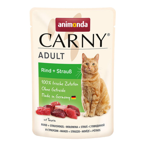   Carny Adult Rind + Strauss 85g bester-kauf.ch