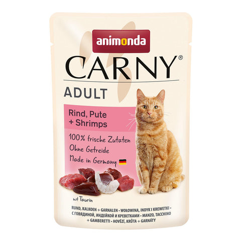   Carny Adult Rind, Pute + Shrimps 85g bester-kauf.ch