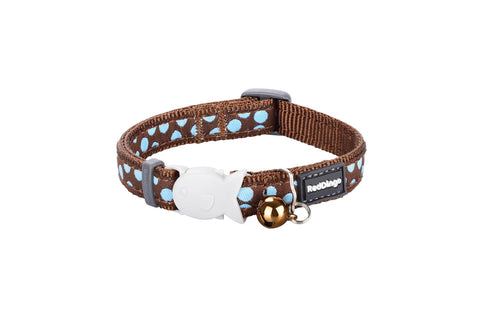   Katzenhalsband Blue Spots on Brown - XS bester-kauf.ch