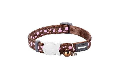   Katzenhalsband Pink Spots on Brown - XS bester-kauf.ch