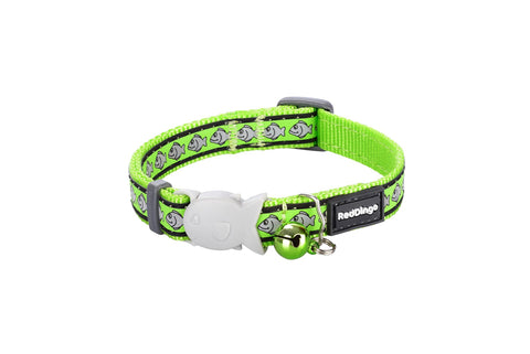   Katzenhalsband Reflective Fisch Lime  grün - XS bester-kauf.ch