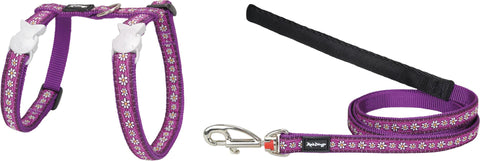   Geschirr und Leine Daiys Chain Violett - XS bester-kauf.ch