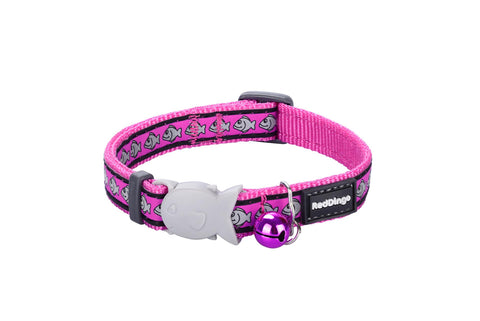   Katzenhalsband Reflective Fisch H-Pink - XS bester-kauf.ch