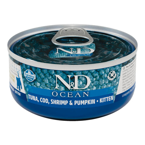   Cat N&D Ocean Thunfish, Kabeljau, Garnelen & Kürbis Kitten Nassfutter, 70g bester-kauf.ch