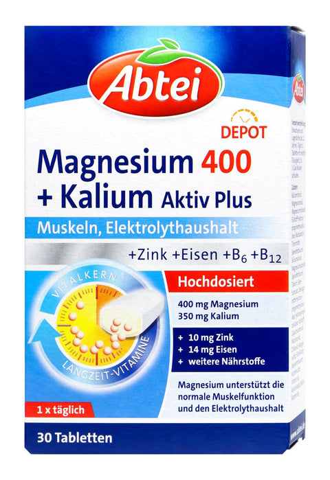   Abtei Magnesium 400 + Kalium Tabletten bester-kauf.ch