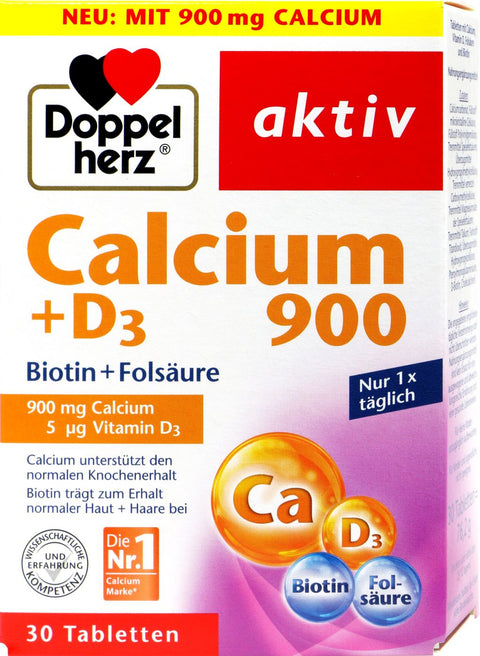   Doppelherz Calcium 900 + D3 + Folsäure + Biotin bester-kauf.ch