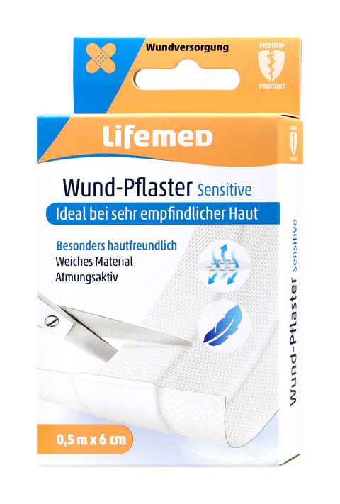   Lifemed Wund Pflaster Sensitive 0,5 m x 6 cm bester-kauf.ch