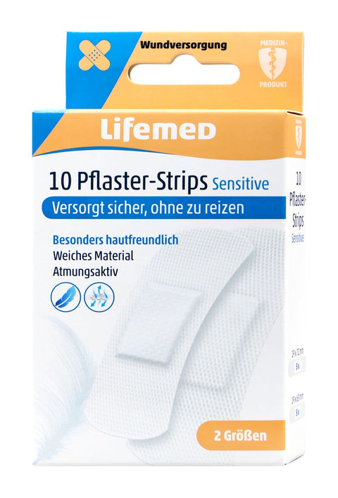   Lifemed Pflaster Strips Sensitive weiss 2 Größen bester-kauf.ch