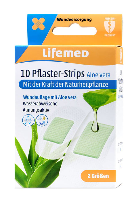   Lifemed Pflaster Strips Aloe Vera weiss 2 Größen bester-kauf.ch