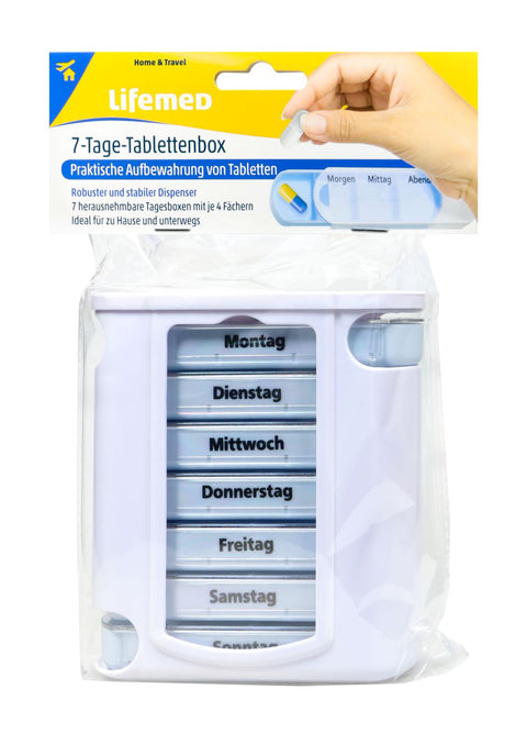   Lifemed 7 Tage Tablettenbox farbig sortiert bester-kauf.ch