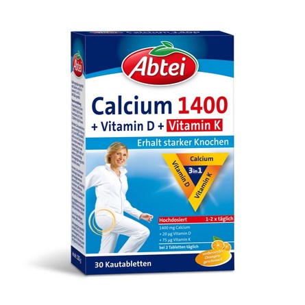   Abtei Calcium 1400 Vitamin D und K bester-kauf.ch