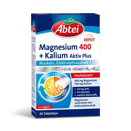   Abtei Magnesium 400 + Kalium Tabletten bester-kauf.ch