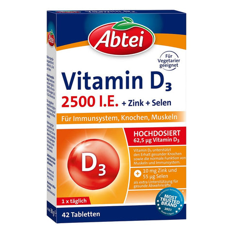 bester-kauf.ch Vitamin D3 2500 I.E Abtei   Nahrungsergänzung