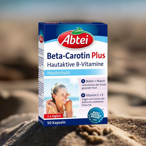 Abtei Beta-Carotin-Plus-edited_bester-kauf Vitamin C & E gesunde Haut