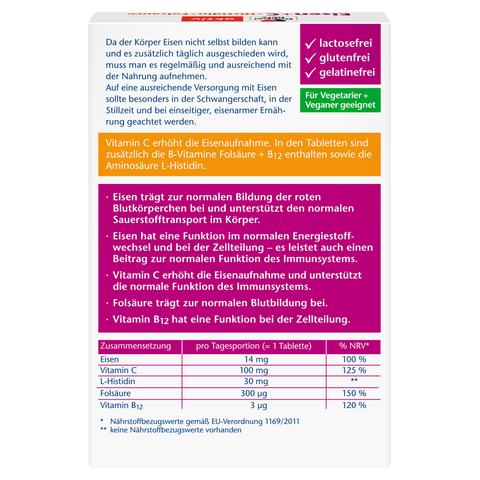 bester-kauf.ch Eisen + C + Histidin + Folsäure Doppelherz   Nahrungsergänzung