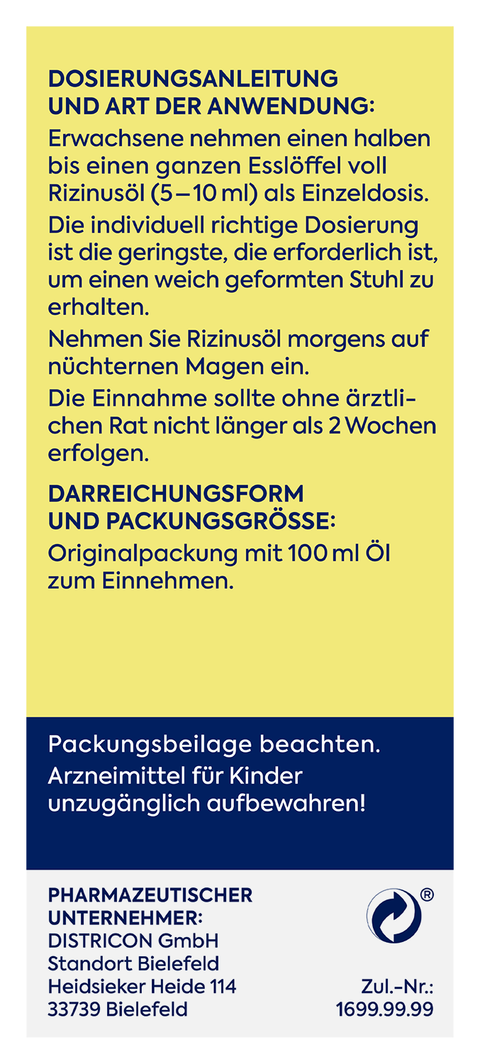   Zirkulin Rizinusöl Pflanzliches Abführmittel bester-kauf.ch