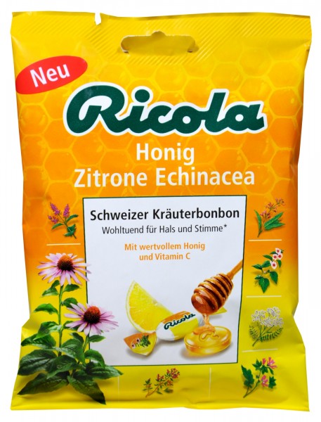   Ricola Echinacea Honig Zitrone mit Zucker, 75 g bester-kauf.ch