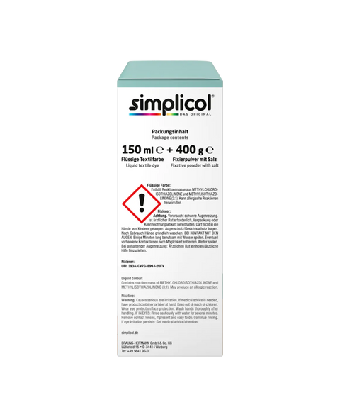 bester-kauf.ch Simplicol Intensiv Mint-Petrol Simplicol   Textilfarbe