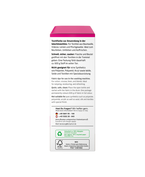 bester-kauf.ch Simplicol Intensiv Pink-Berry Simplicol   Textilfarbe