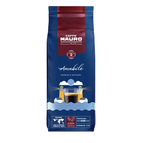 bester-kauf.ch Caffè Mauro Amabile – Mediterranean Line | 1kg Kaffeebohnen | Weich & Vollmundig Caffè Mauro   Kaffeebohnen