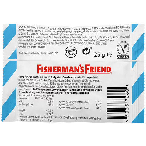 bester-kauf.ch Fisherman's Friend Eucalyptus Zuckerfrei, 25 g Fisherman's Friend   Bonbons & Traubenzucker